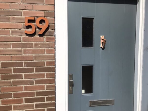 Cijfer 9 (negen) huisnummer cortenstaal